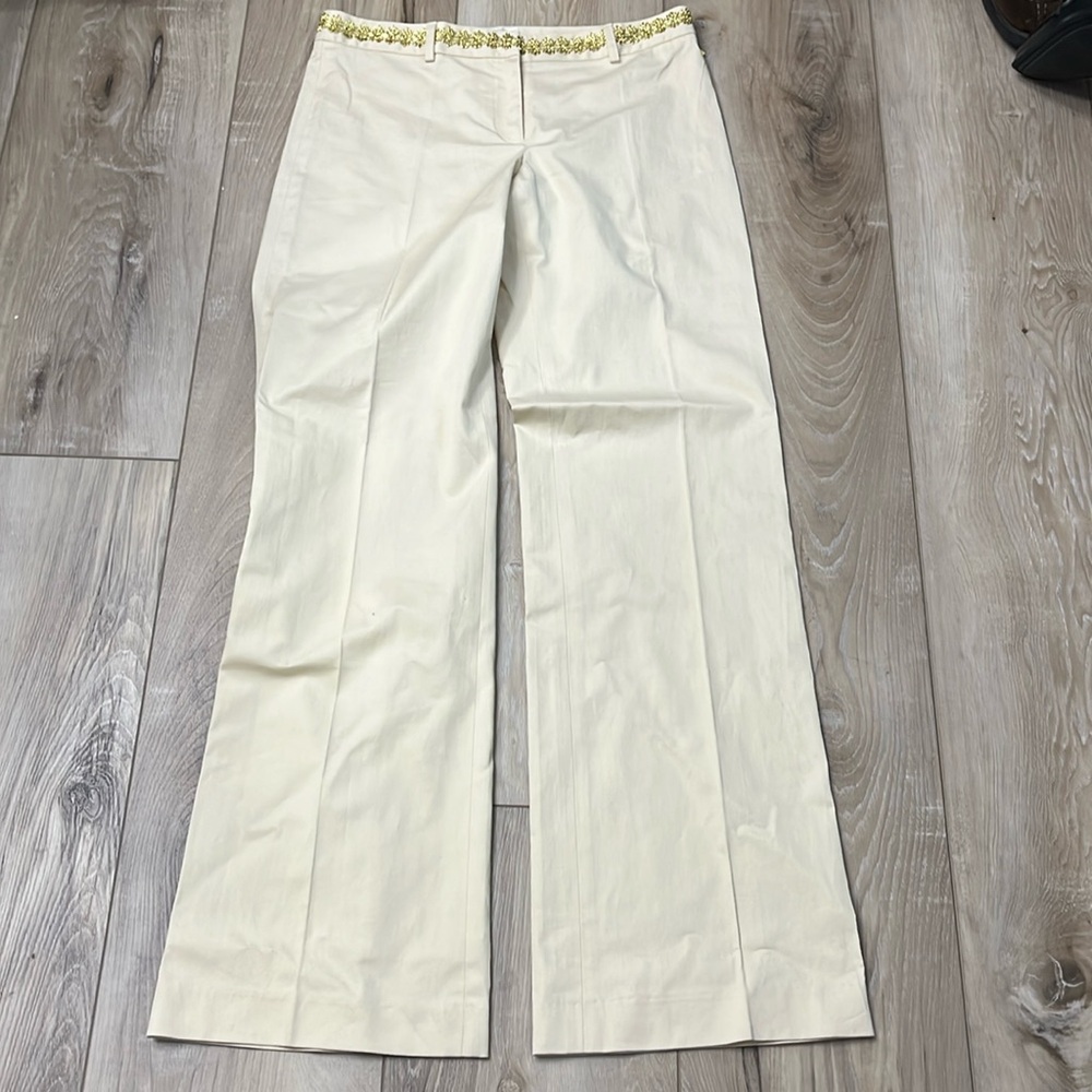 Milly of New York Pants White w/Gold “Belt”
Size 6